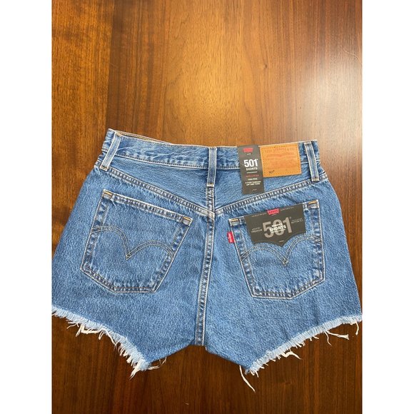 NWT LEVI'S 501 Original Short Jeans in Athens Mid Short Size 27 - Picture 8 of 11